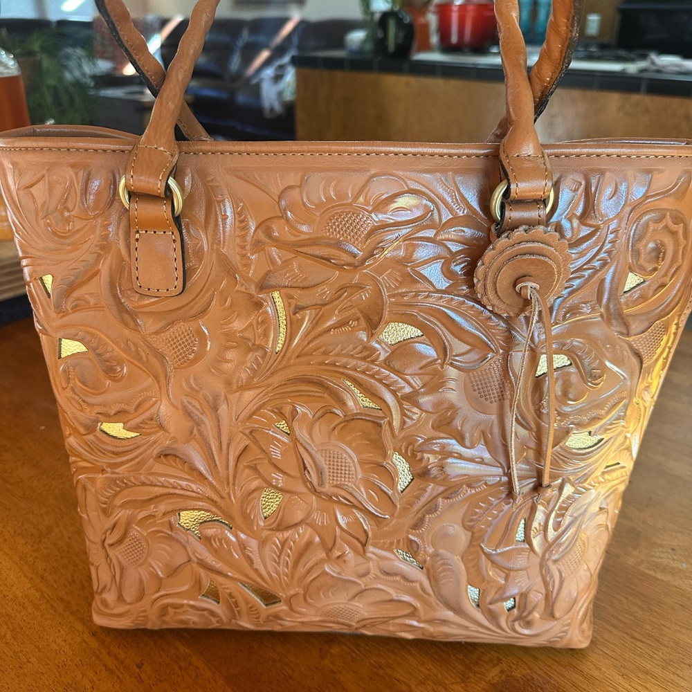 Patricia Nash Brown Embossed Tote